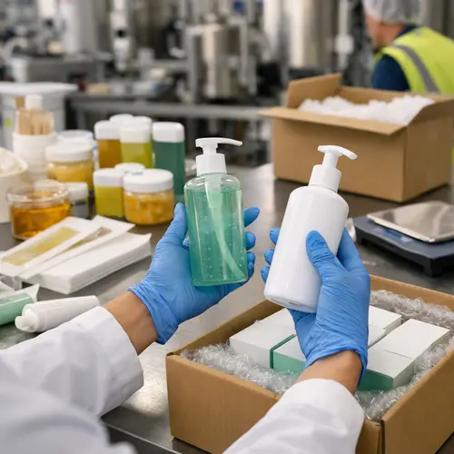 Aftercare kit packaging and fill consistency inspection for hair removal products