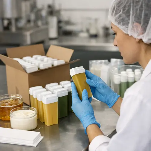 Roll-on wax cartridge leakage and packaging compatibility inspection