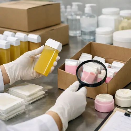 Quality inspection of roll-on wax cartridges and depilatory cream packaging