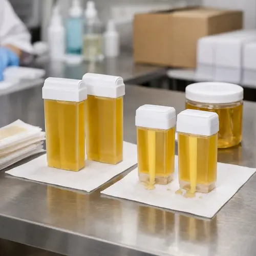 Roll-on wax cartridge leakage check and wax packaging compatibility review