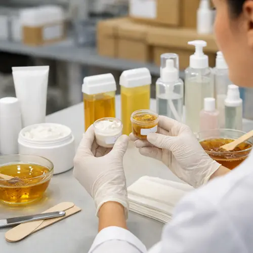 Depilatory cream and wax samples reviewed with intended hair removal packaging
