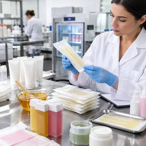 Quality inspection of wax strip pouches and depilatory cream packaging