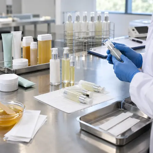 Aftercare kit packaging and serum bottle leakage inspection