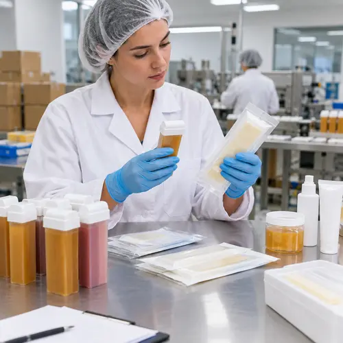 QC inspection of roll-on wax cartridge leakage and wax strip packaging