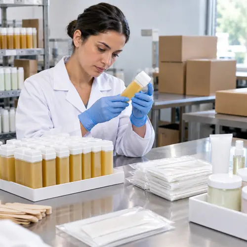 Roll-on wax cartridge leakage check and wax strip packaging QC inspection