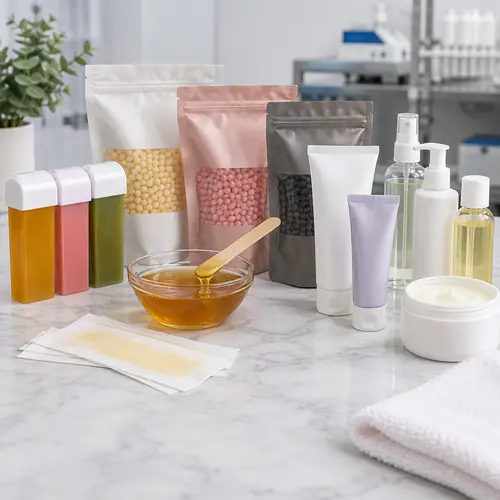 Hair removal packaging mockups and aftercare kit approval review
