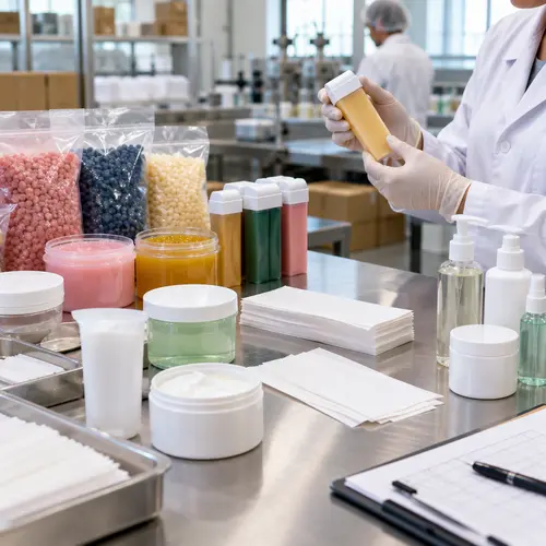 Wax packaging and roll-on cartridge leakage check during quality inspection