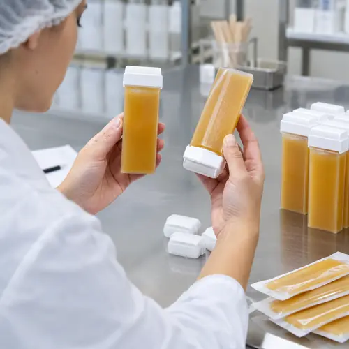 Roll-on wax cartridge leakage check during packaging compatibility review