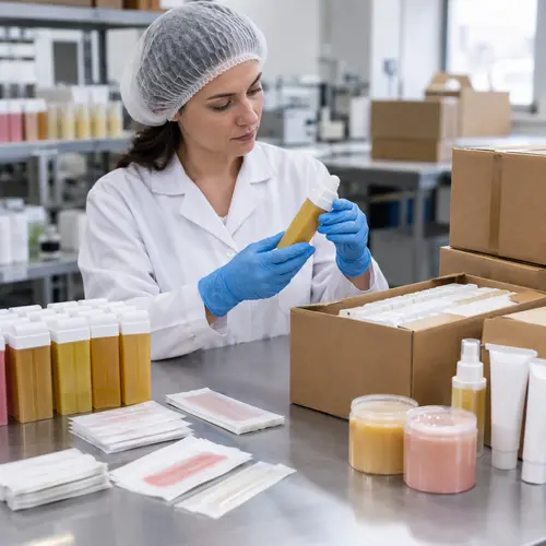 QC inspection of roll-on wax cartridges and wax strip packaging
