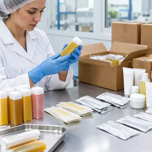 QC inspection of roll-on wax cartridges and wax strip packaging