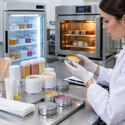 Wax jar packaging compatibility and stability review in a lab