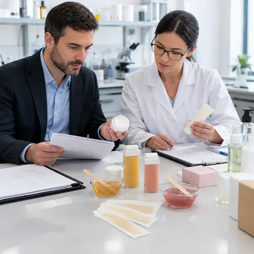Depilatory cream sample review with formula and compliance documents