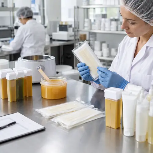 Wax strip packaging and roll-on cartridge leakage check during QC inspection