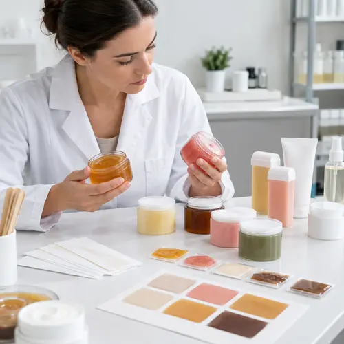 Sugar wax jar texture and color sample review for private-label packaging