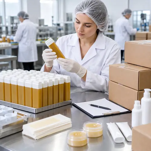 Quality inspection of filled roll-on wax cartridges before shipment