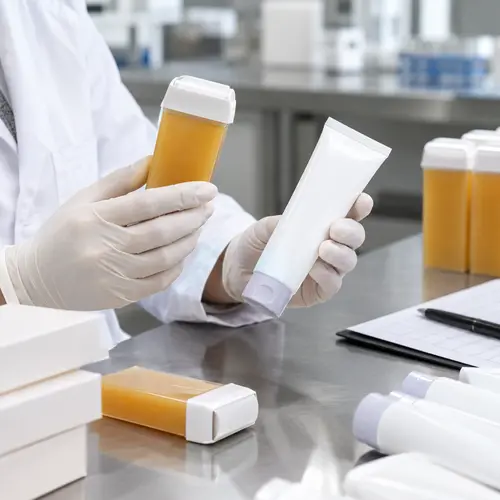 Roll-on wax cartridge leakage and depilatory cream packaging compatibility inspection