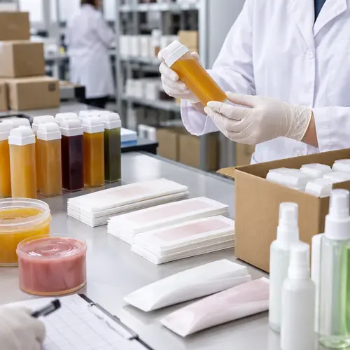 Hair removal packaging quality inspection for roll-on wax cartridges and wax strips