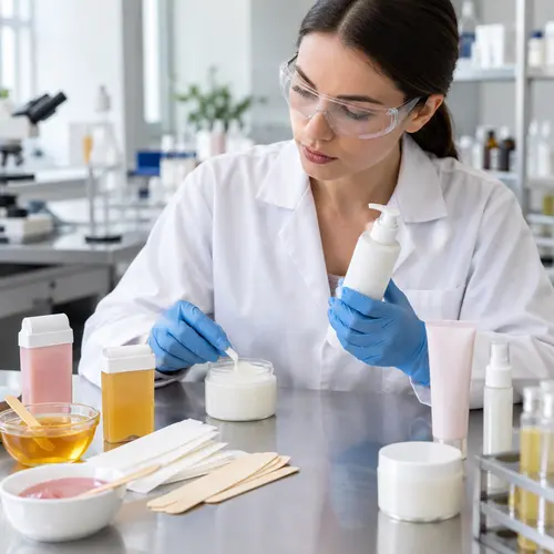 Cosmetic lab review of post-depilation lotion and hair inhibitor serum pump compatibility