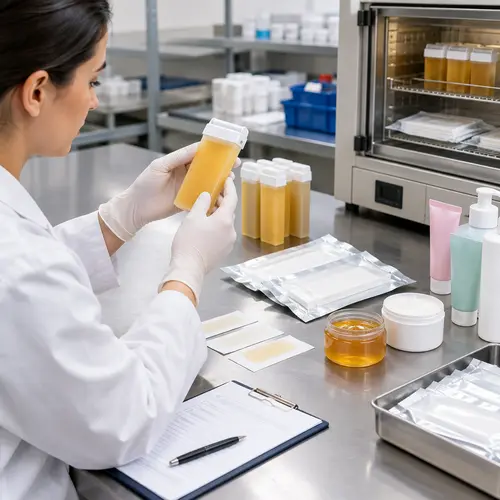 Roll-on wax cartridge leakage and packaging compatibility test