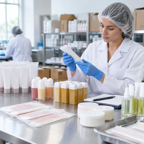 Quality control inspection of depilatory cream and waxing product packaging