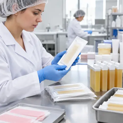Quality-control inspection of wax strip packaging and roll-on cartridge leakage