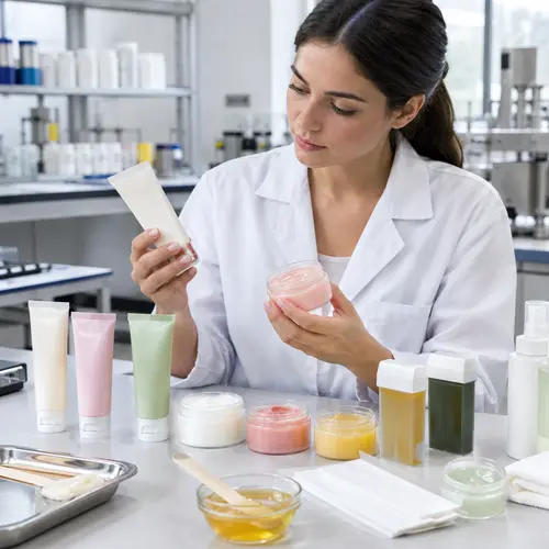 Depilatory cream sample review for texture, color, and packaging compatibility
