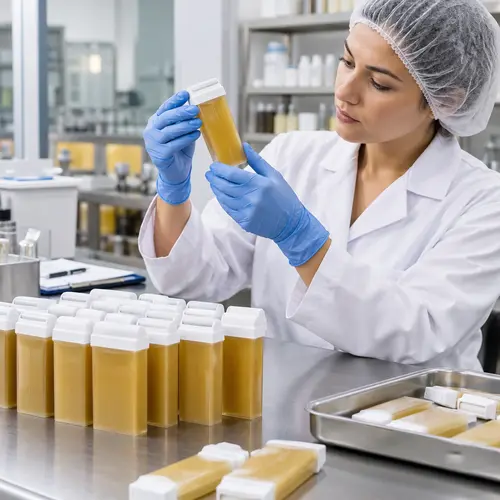 Roll-on wax cartridge leakage check during hair removal product quality control