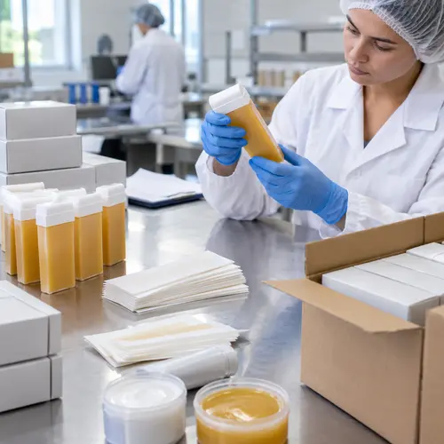 Quality inspection of roll-on wax cartridges and wax strip packaging for leakage and shipment damage
