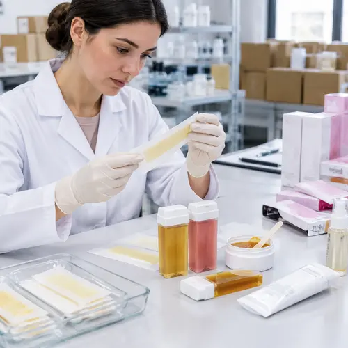 QC inspection of wax strips, roll-on cartridge leakage, and packaging deformation