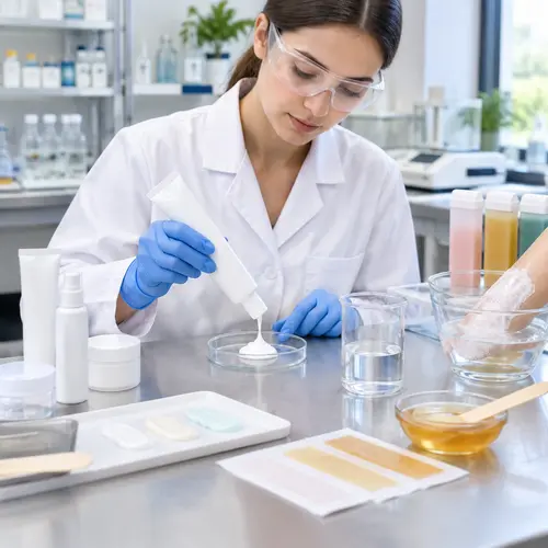 Lab review of depilatory cream dispensing and application texture