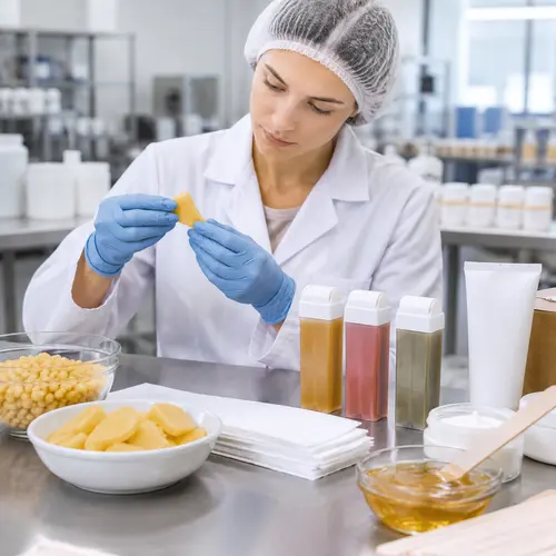 Hair-removal wax, wax strip, and roll-on cartridge QC inspection