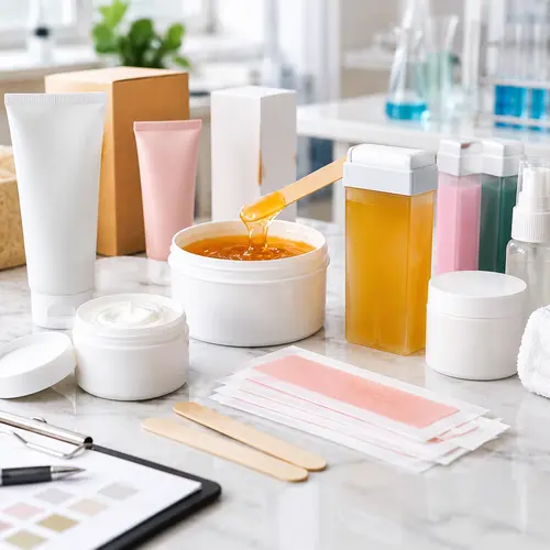 Depilatory cream and wax strip packaging review for sustainable hair removal products