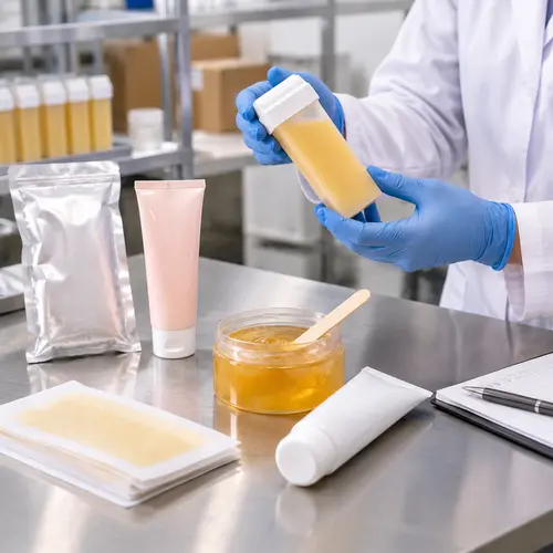 Roll-on wax cartridge and depilatory cream packaging leakage inspection