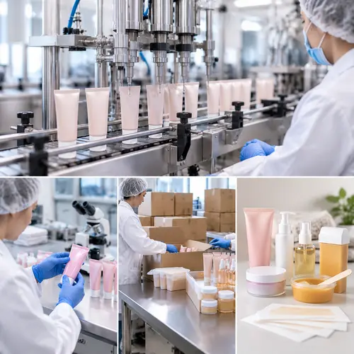 Hair removal product filling packaging and quality inspection before shipment