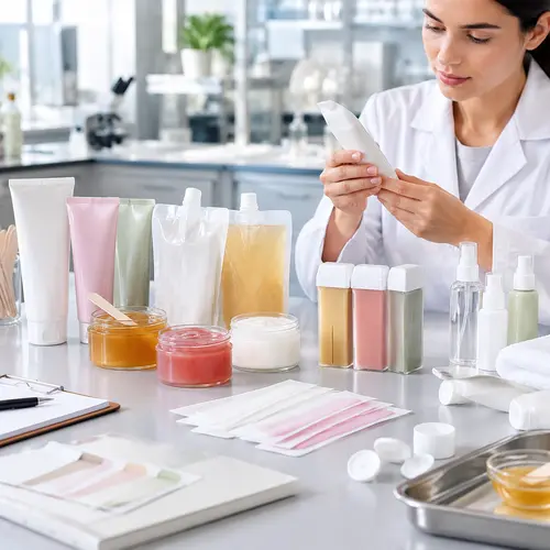 OEM sample review of depilatory cream, wax, and sustainable hair removal packaging