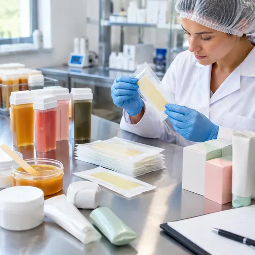 Quality inspection of roll-on wax cartridges, wax strip pouches, and aftercare packaging