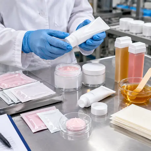 Hair removal cream packaging compatibility and seal inspection