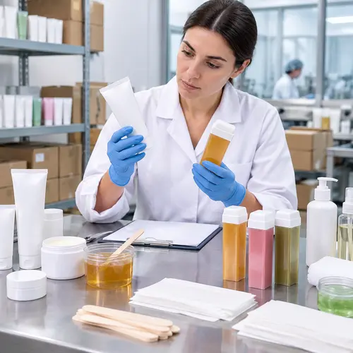 Quality inspection of depilatory cream packaging and a roll-on wax cartridge
