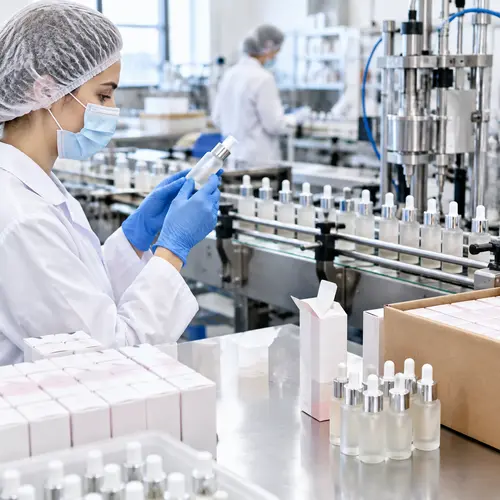 Post-depilation serum filling packaging and quality inspection