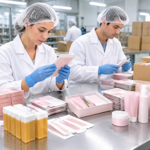 Quality inspection of finished private label wax strip packaging before shipment