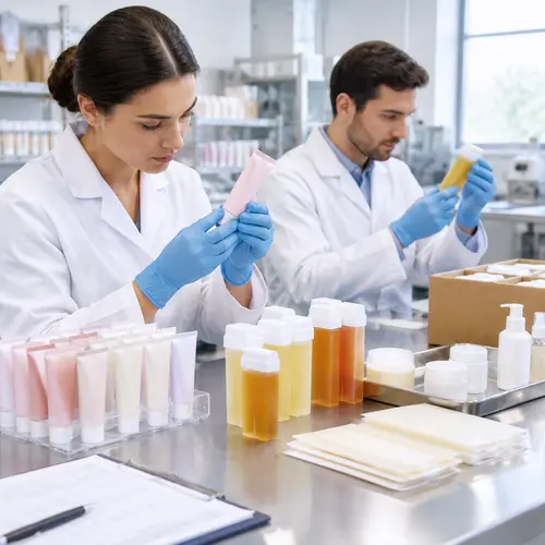 Roll-on wax cartridge leakage check and depilatory cream sample inspection