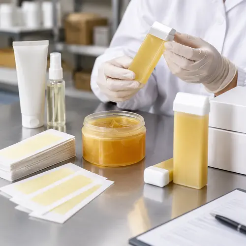 Wax strip packaging and roll-on wax cartridge inspection for regional distribution