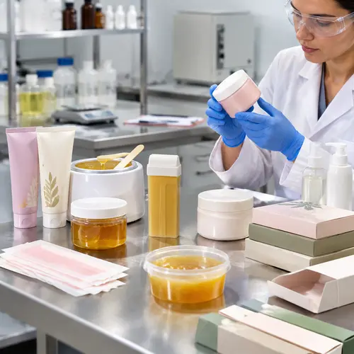 Depilatory cream and wax packaging samples during storage and stability review