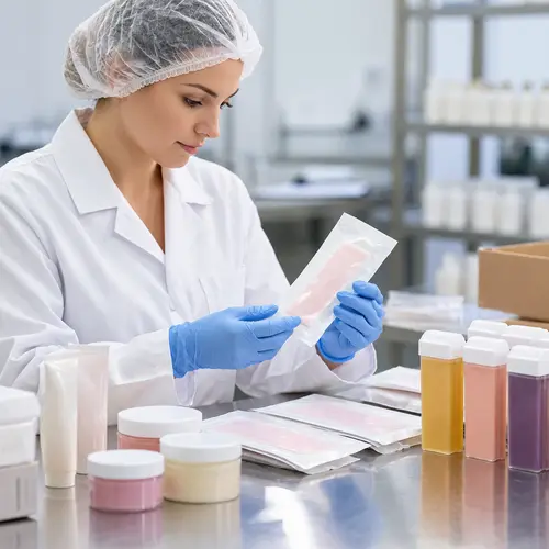 Hair-removal packaging quality inspection for wax strips and roll-on wax cartridges