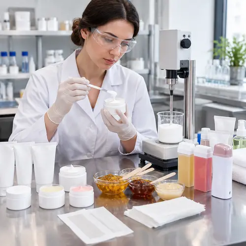 Depilatory cream sample review during OEM and ODM formula approval