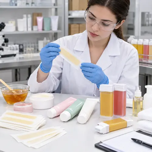 Hair-removal product quality inspection for wax strip adhesion, cream tube condition, and cartridge leakage