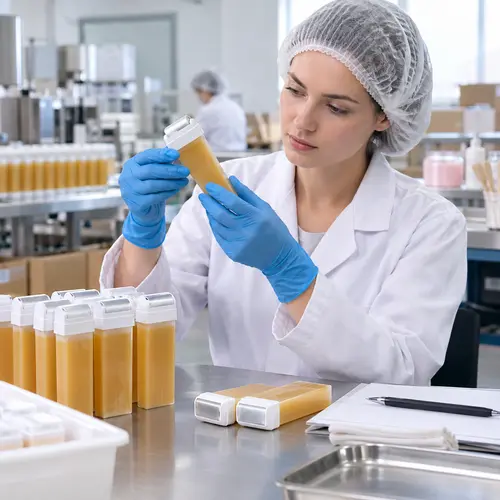 Roll-on wax cartridge leakage check during quality inspection