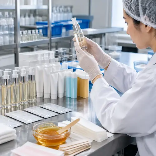 Aftercare kit packaging and hair inhibitor serum leakage inspection