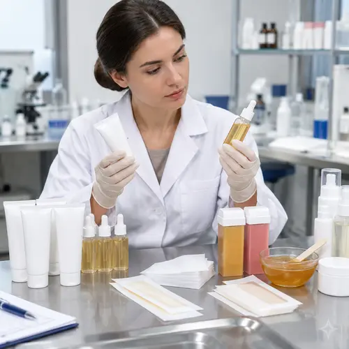 Depilatory cream and hair-removal aftercare samples reviewed for packaging compatibility
