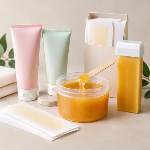 Sustainable packaging options for depilatory cream, sugar wax, wax strips, and roll-on wax